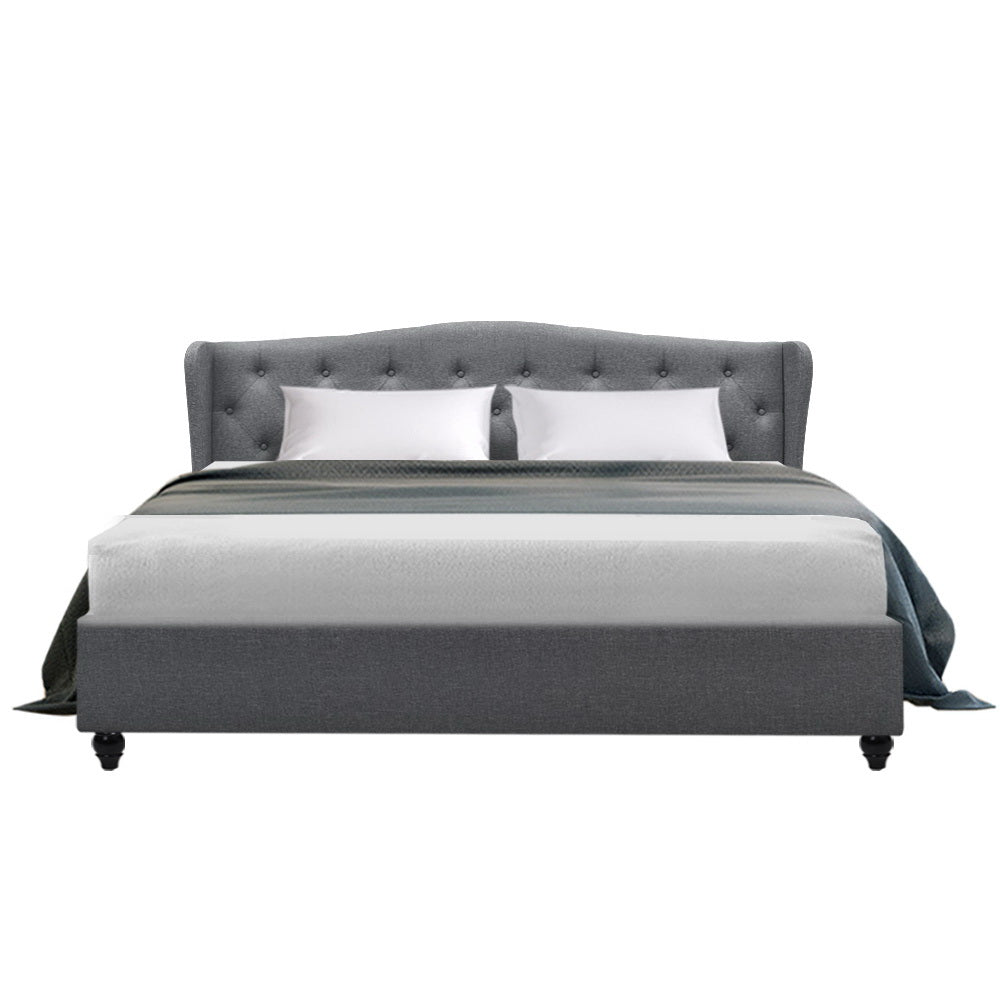 Eden Pier Bed Frame Fabric - Grey King