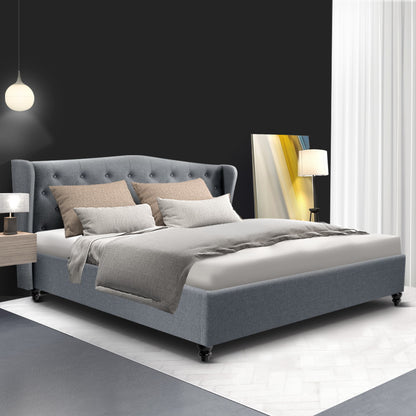 Eden Pier Bed Frame Fabric - Grey King