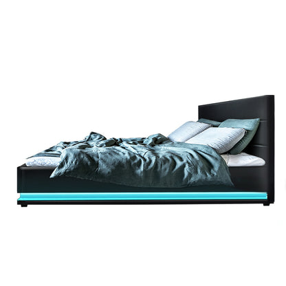 Sydney Azalea RGB LED Bed Frame King Single - Gas Lift Base & Modern Design