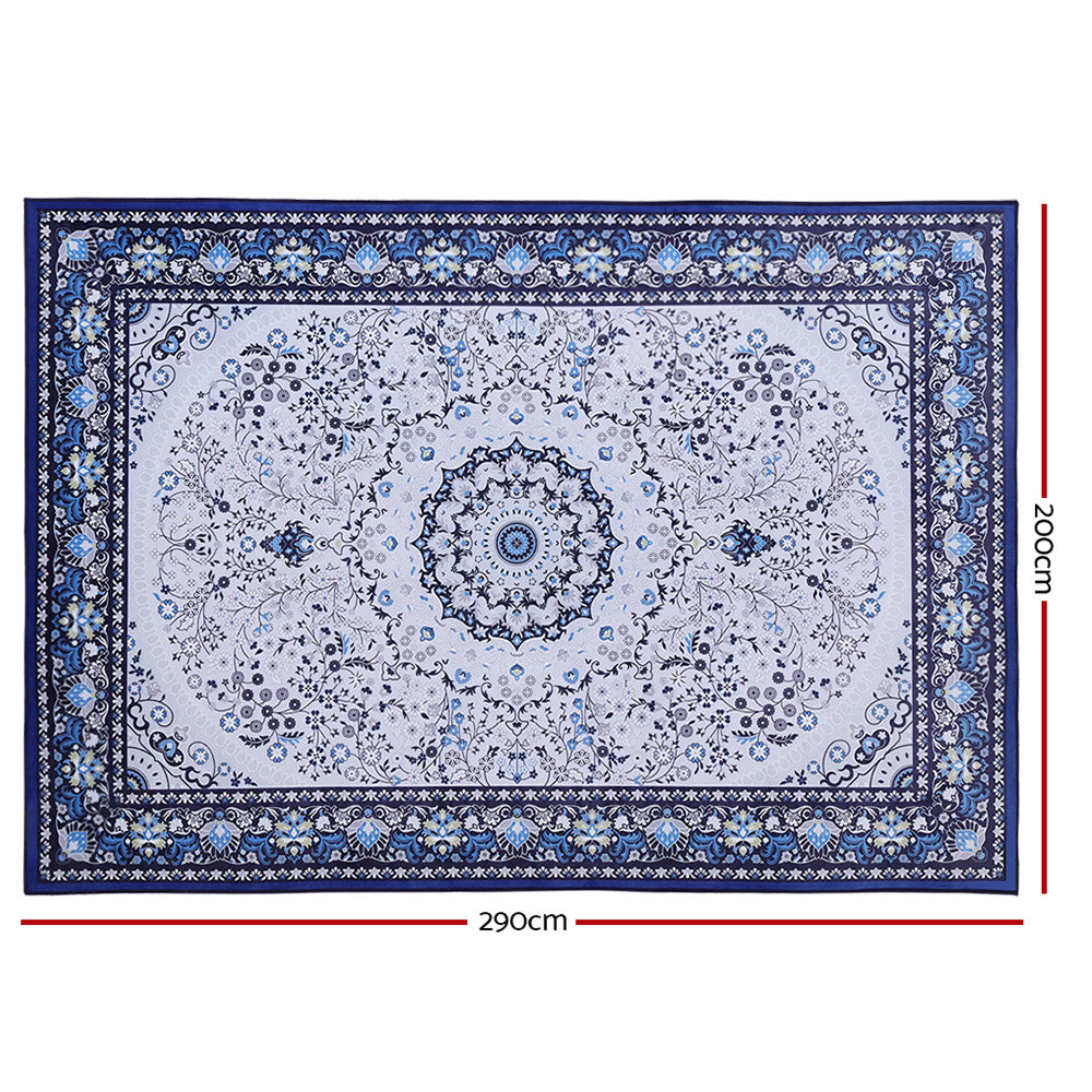 RugEnvy Floor Rugs Rug 200 x 290 Area Large Modern Carpet Soft Blue Living Room