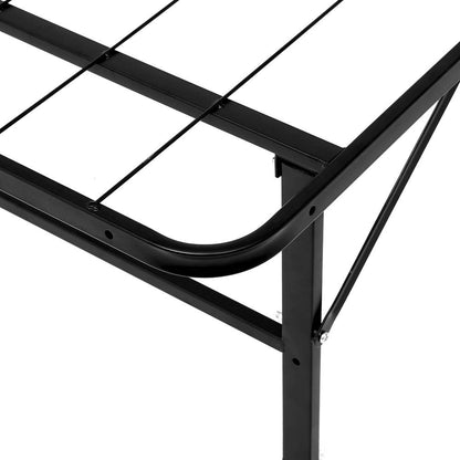 Takaya Folding Double Metal Bed Frame - Black