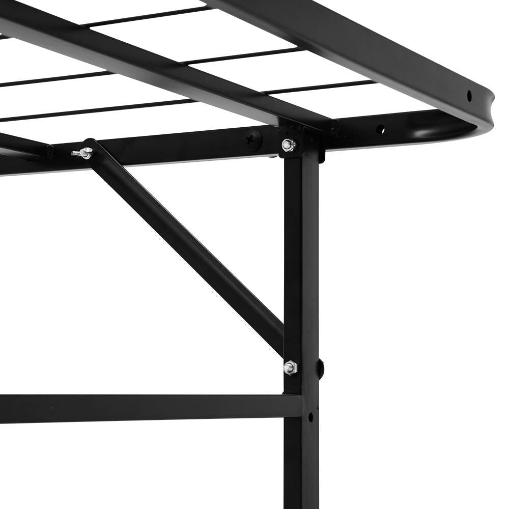 Takaya Folding Double Metal Bed Frame - Black