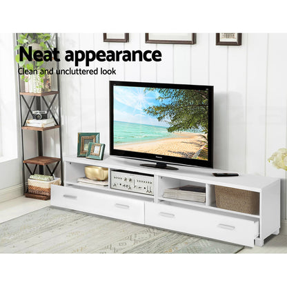 Woodzy TV Stand Entertainment Unit with Drawers - White