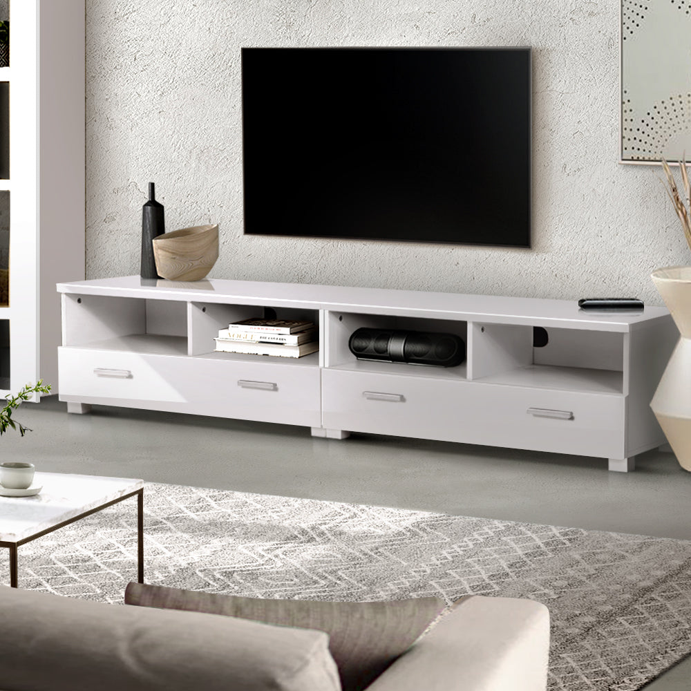 Woodzy TV Stand Entertainment Unit with Drawers - White