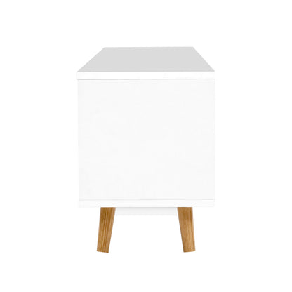 Rustika Wooden Entertainment Unit - White & Wood