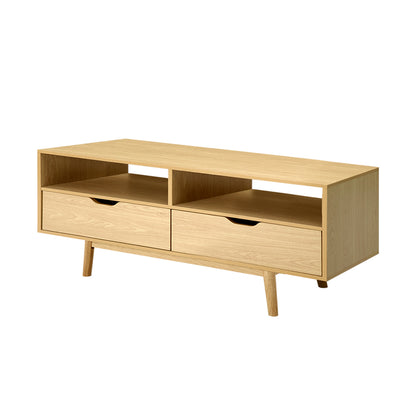 Scandinavian TV Cabinet Entertainment Unit Stand Wooden Storage 120cm