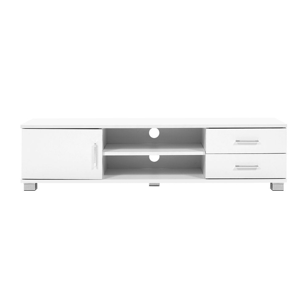 Oaky 120cm TV Stand Entertainment Unit Storage Cabinet Drawers Shelf White