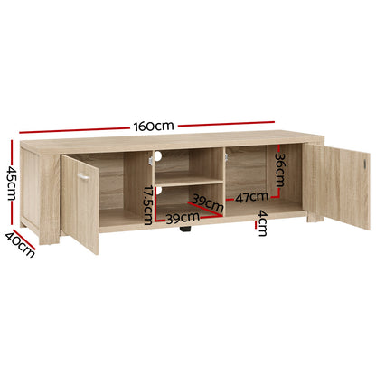 Woodzy TV Cabinet Entertainment Unit TV Stand Display Shelf Storage Cabinet Wooden