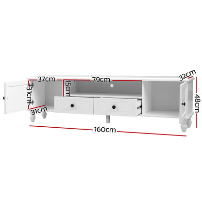 Supreme TV Cabinet Entertainment Unit Stand French Provincial Storage 160cm