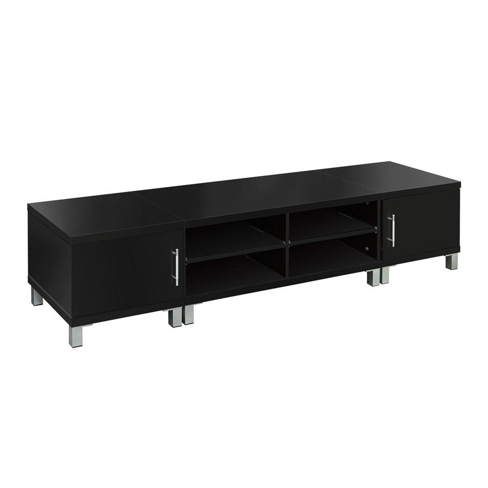 Marget Modern Entertainment Unit with Cabinets - Black