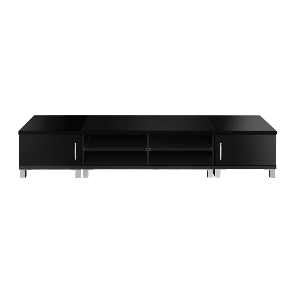 Marget Modern Entertainment Unit with Cabinets - Black