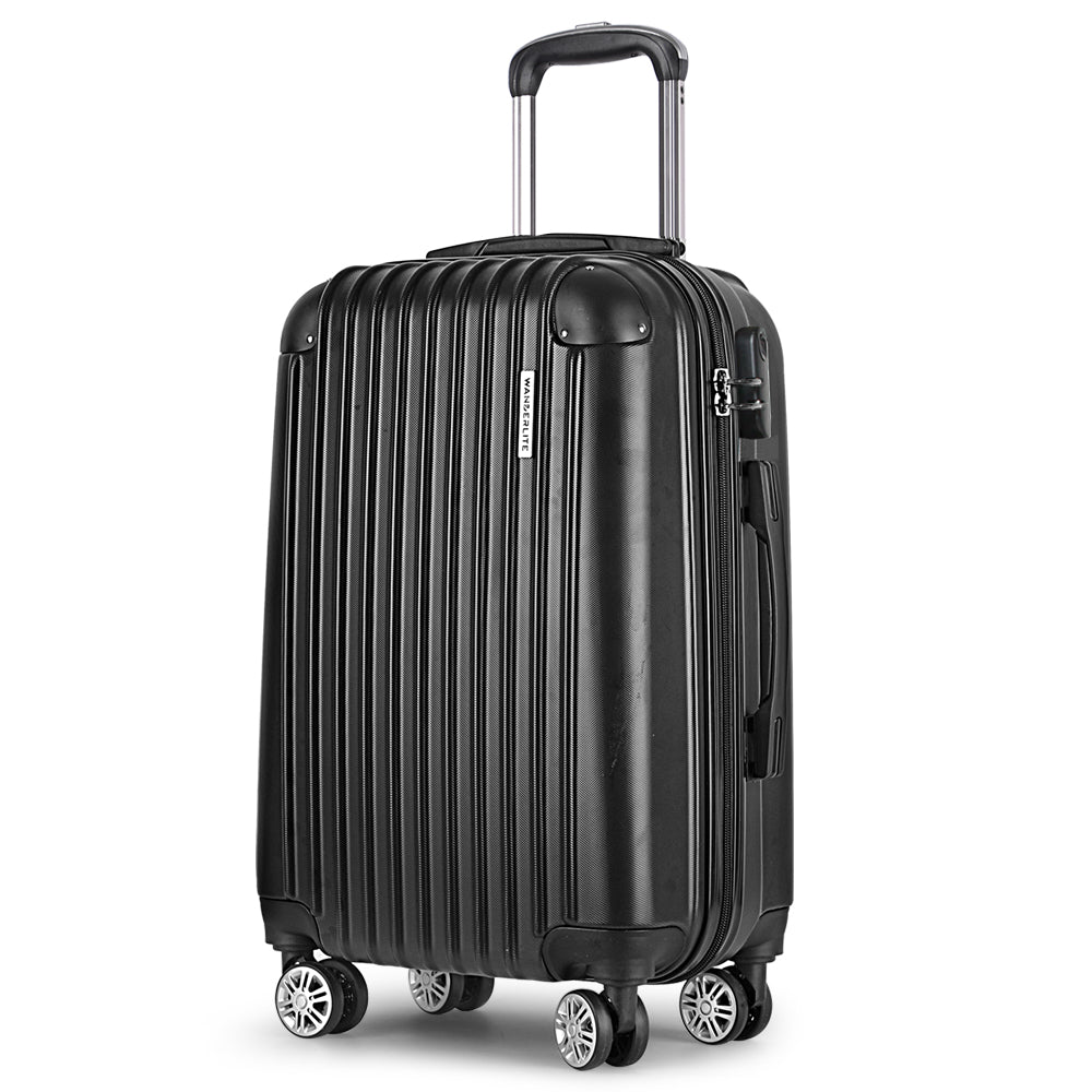 WanderWave 20" Luggage Trolley Travel Suitcase Set Hard Case Shell Lightweight