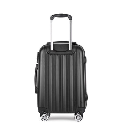 WanderWave 20" Luggage Trolley Travel Suitcase Set Hard Case Shell Lightweight