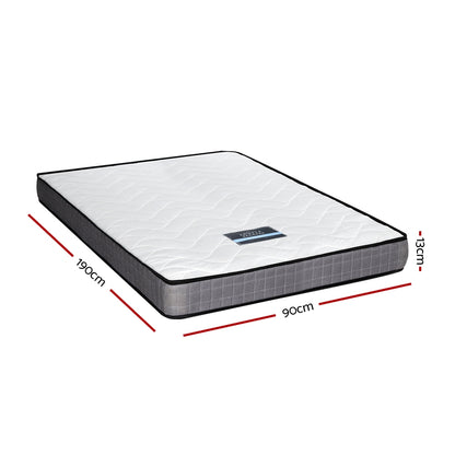 Alessio Mattress Medium Firm Tight Top Spring 13cm SINGLE