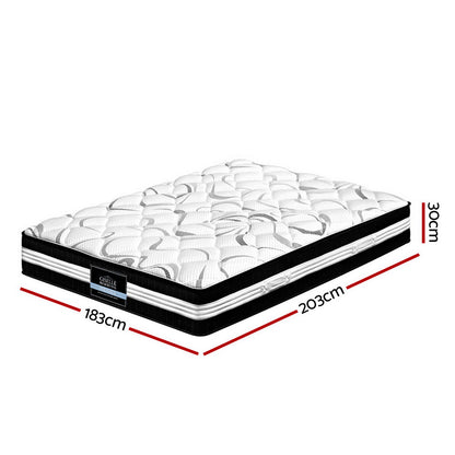 Mykonos Euro Top Pocket Spring Mattress 30cm Thick King