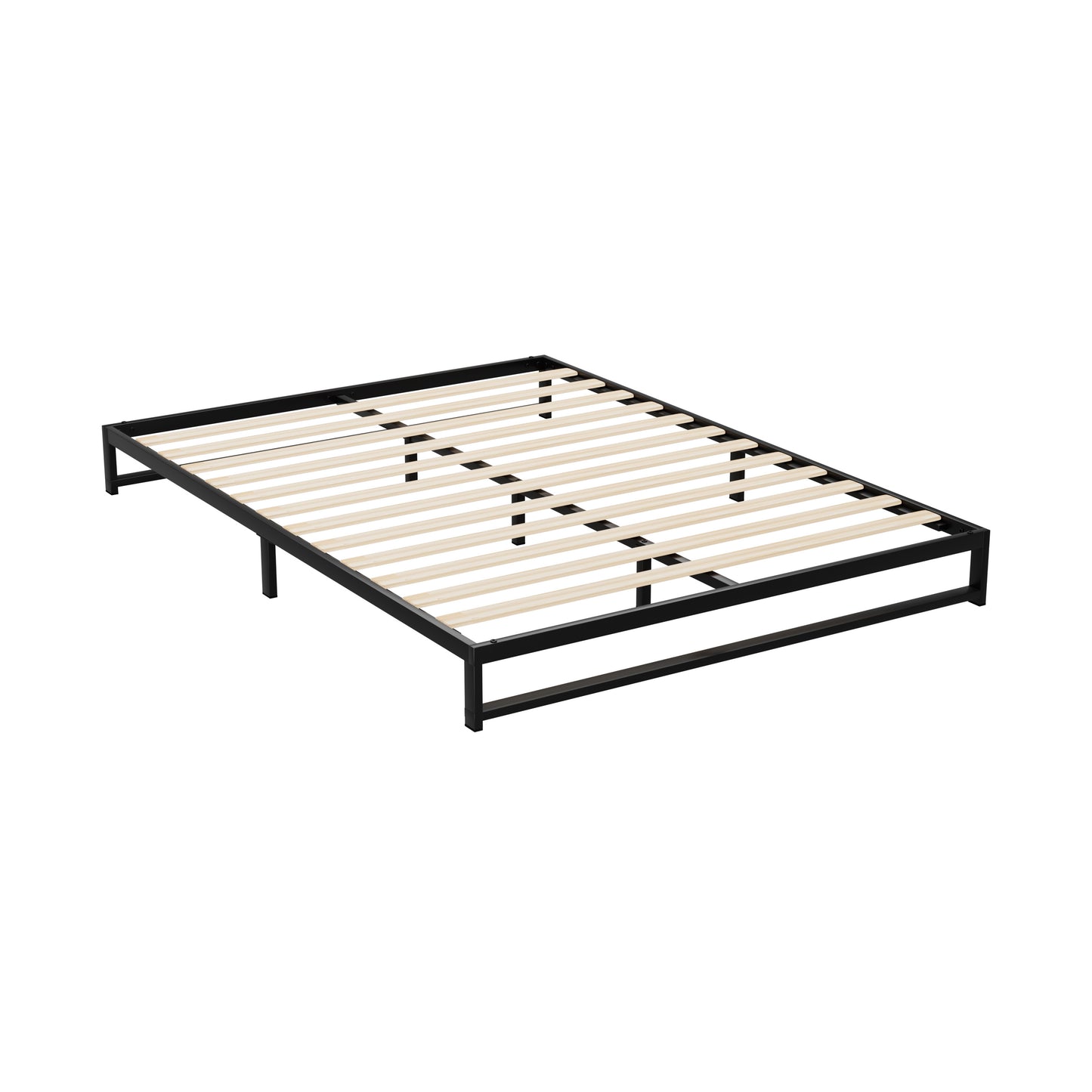 Vienna Metal Bed Frame Double Size Bed Base Mattress Platform Black BERU