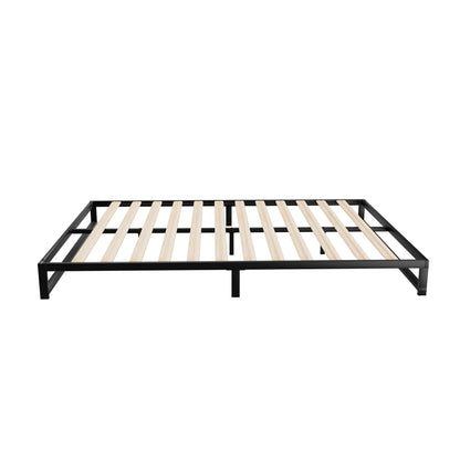 Vienna Metal Bed Frame Double Size Bed Base Mattress Platform Black BERU