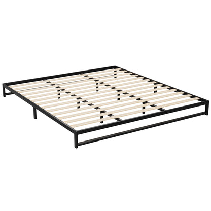 Venice Metal Bed Frame King Size Bed Base Mattress Platform Black BERU