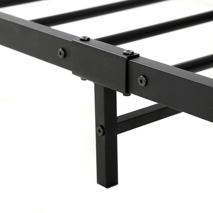 Vienna Metal Bed Frame King Size Mattress Base Platform Foundation Black Dane