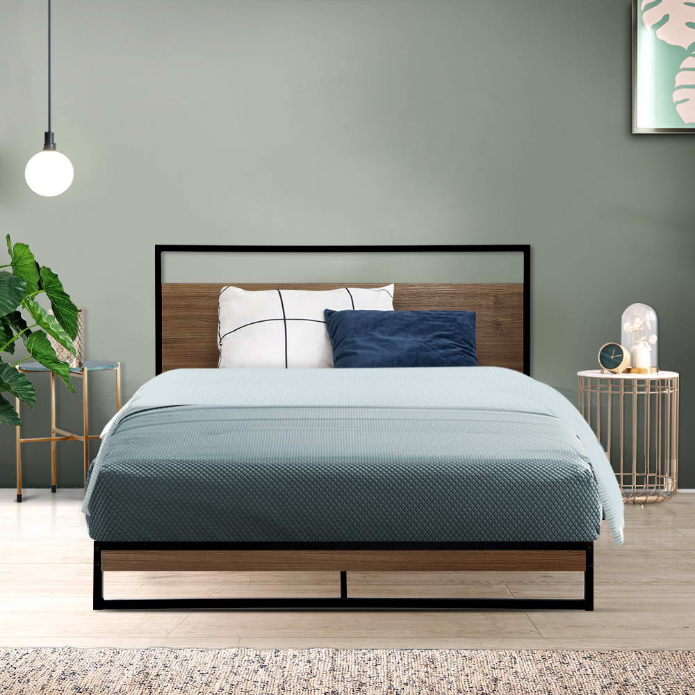  Metal Bed Frame King Single Size Mattress