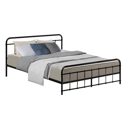 LEO Metal Bed Frame - Queen (Black)