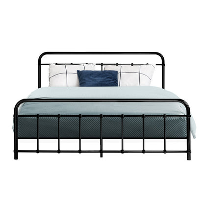 LEO Metal Bed Frame - Queen (Black)