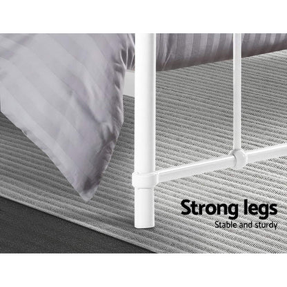 LEO Metal Bed Frame - Queen (White)