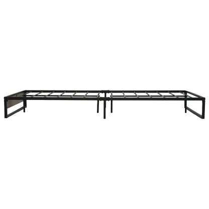 Vienna Metal Bed Frame Double Size Mattress Base Foundation Wooden Black OSLO