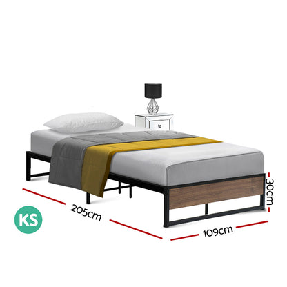 buy Bed Frame King Single Size Wooden Mattress