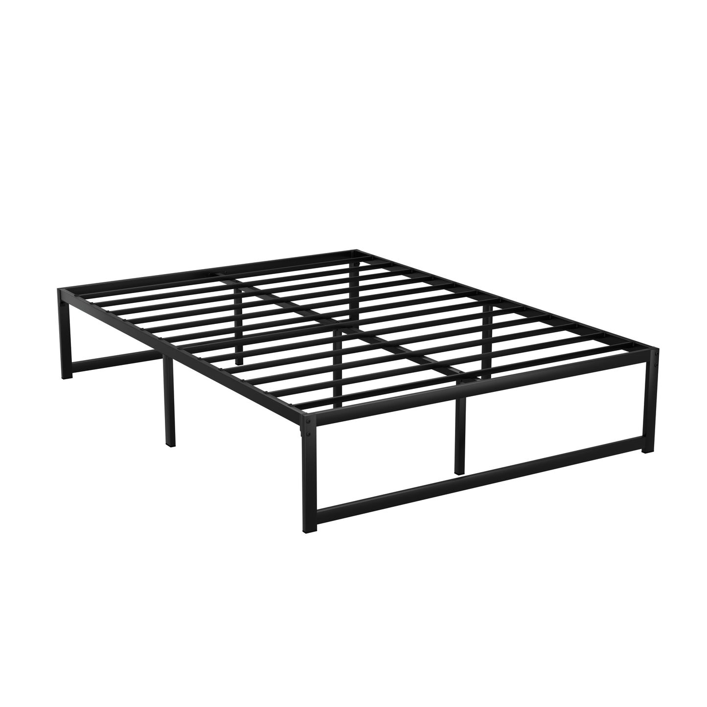 Sabroma Bed Frame Metal Platform Double Size Bed Base Mattress Black TINO