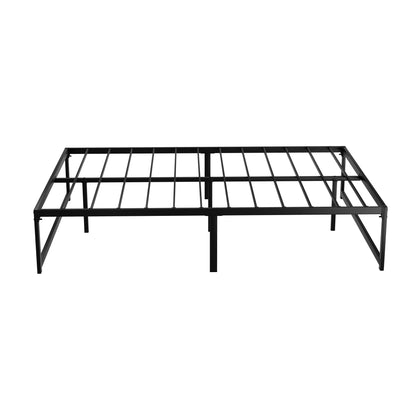 Sabroma Bed Frame Metal Platform Double Size Bed Base Mattress Black TINO