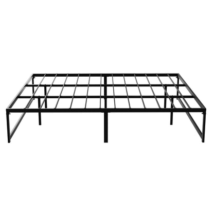 Sabroma Bed Frame Metal Platform King Size Bed Base Mattress Black Geneva