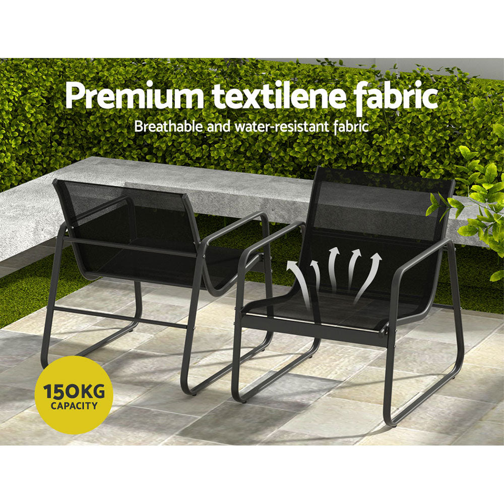 Gardeon Outdoor Sofa Set Lounge Setting Textilene Table and Chairs Garden Patio Furniture