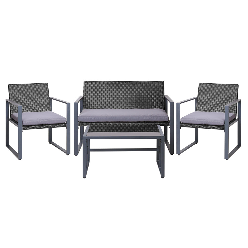 Gardeon 4pcs Outdoor Lounge Setting Sofa Set Garden Patio Table Chairs Cover