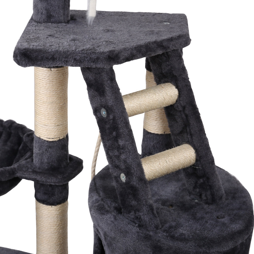 Cat Tree 120cm Trees Scratching Post Scratcher Tower Condo House Furniture Wood Multi Level