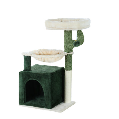 Cat Tree Tower Scratching Post Scratcher Wood Condo Bed Toys House 78cm