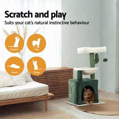 Cat Tree Tower Scratching Post Scratcher Wood Condo Bed Toys House 78cm