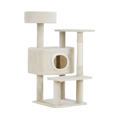 Cat Tree Tower Scratching Post Scratcher Wood Condo House Bed Trees 90cm