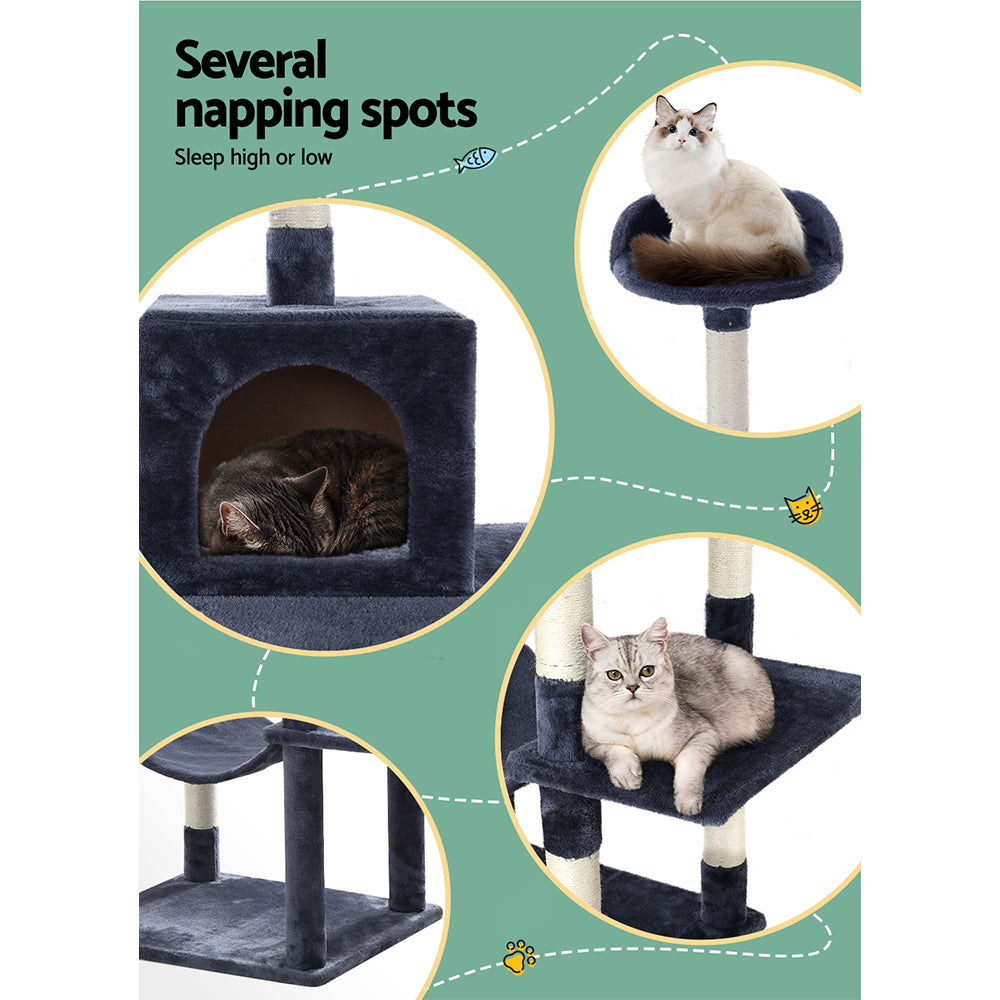 Cat Tree Tower Scratching Post Scratcher Wood Condo House Bed Trees 151cm