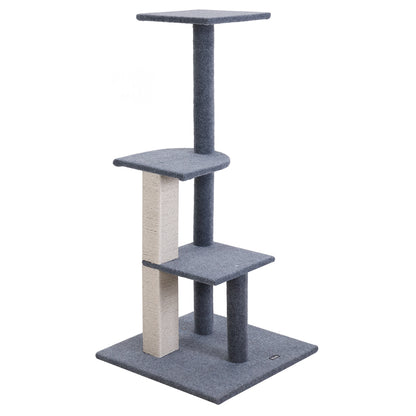 Cat Tree 124cm Trees Scratching Post Scratcher Tower Condo House Furniture Wood Steps