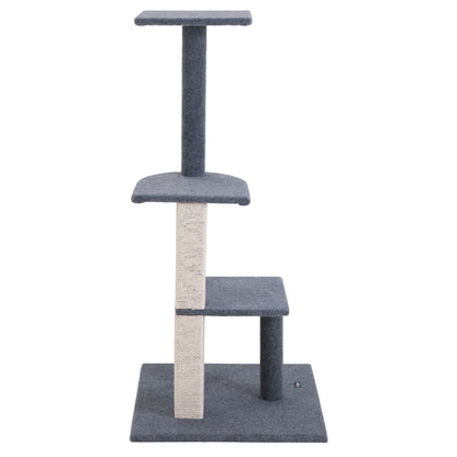 Cat Tree 124cm Trees Scratching Post Scratcher Tower Condo House Furniture Wood Steps