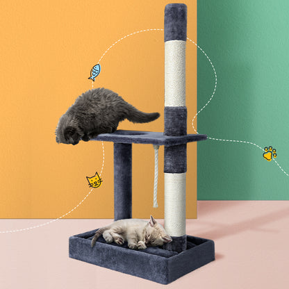 Cat Tree Scratching Post Scratcher Tower Condo House Grey 102cm