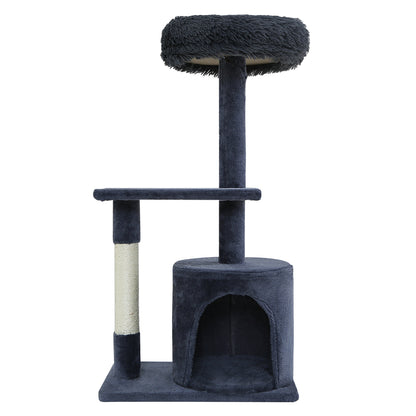 Cat Tree Scratching Post Scratcher Tower Condo House Grey 94cm