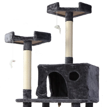 Cat Tree 184cm Trees Scratching Post Scratcher Tower Condo House Furniture Wood