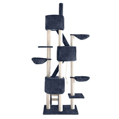 Cat Tree Trees Scratching Post Scratcher Tower Condo House Grey 244cm