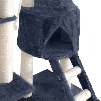 Cat Tree Trees Scratching Post Scratcher Tower Condo House Grey 244cm