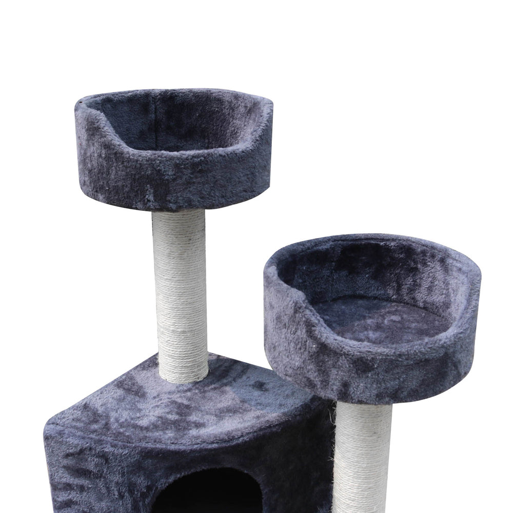 Cat Tree Trees Scratching Post Scratcher Tower Condo House Grey 126cm