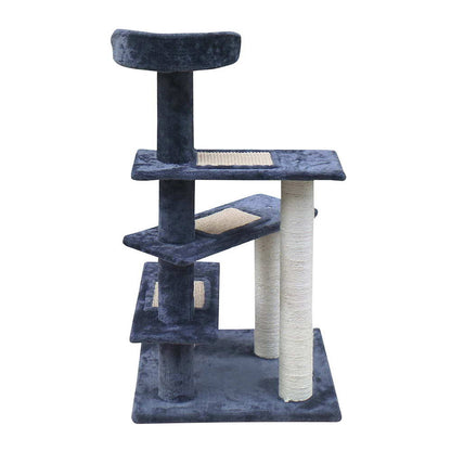 Cat Tree 100cm Trees Scratching Post Scratcher Tower Condo House Furniture Wood Steps