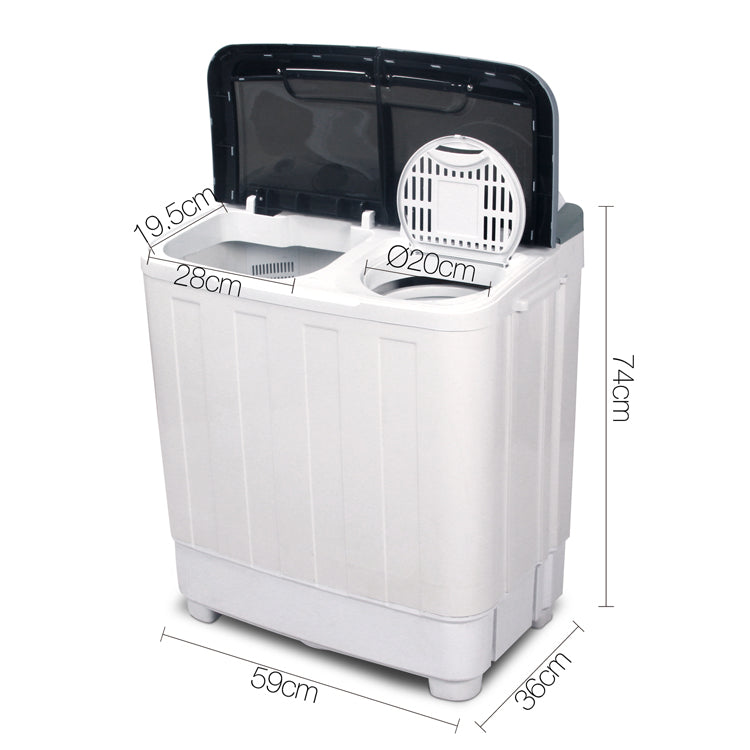 Devanti 5KG Mini Portable Washing Machine - White