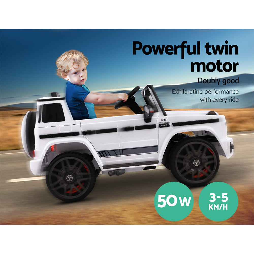 Mercedes-Benz Kids Ride On Car Electric AMG G63 Licensed Remote Cars 12V White